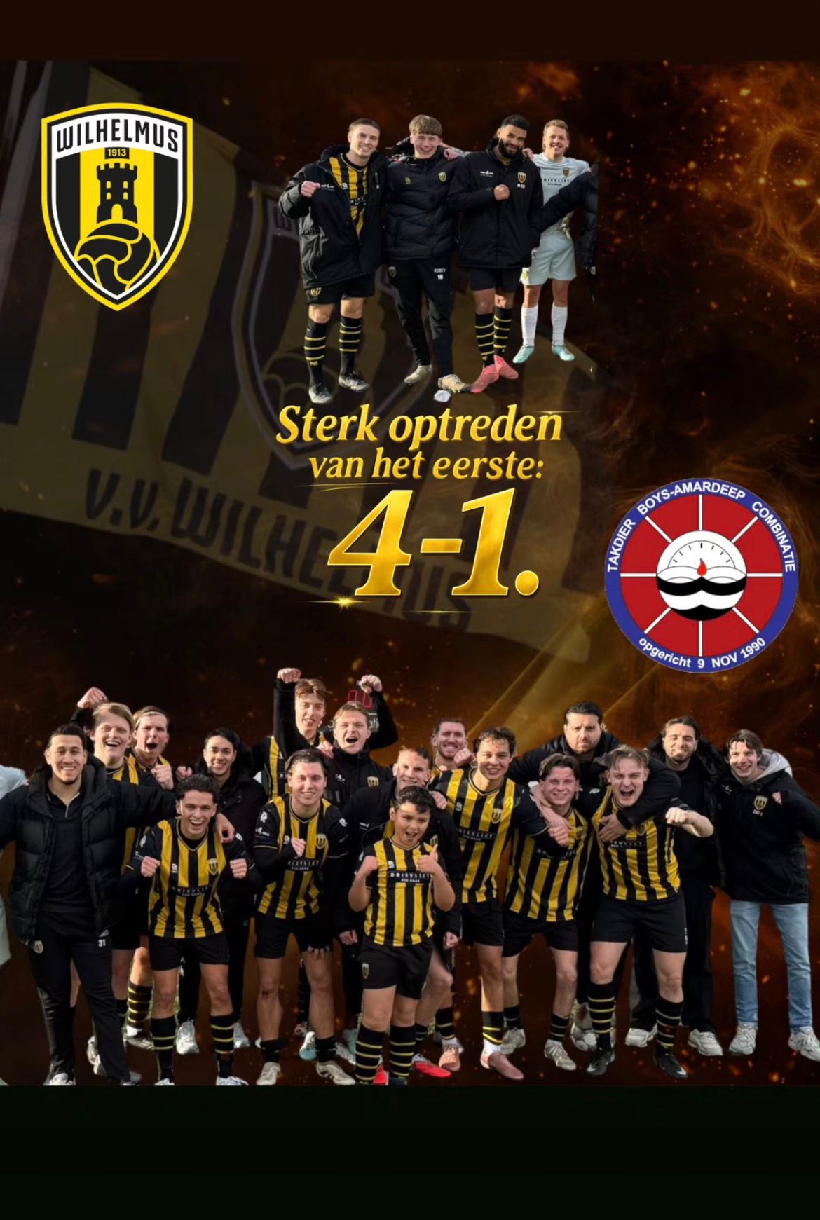 Wilhelmus 1 – TAC'90: 4-1